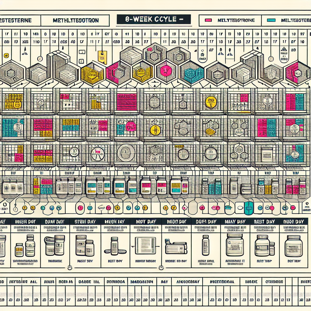 Sample cycle plan for methyltestosterone: 8 weeks